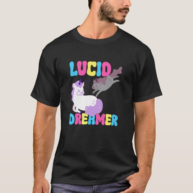 Camiseta Lucid Dreamer Unicorn Spiritual Lucid Dream Dreami (Frente)