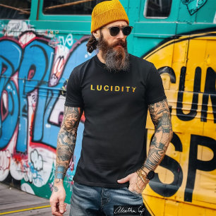 Camiseta Lucidez Palavra do Dia em Laranja Amarelo