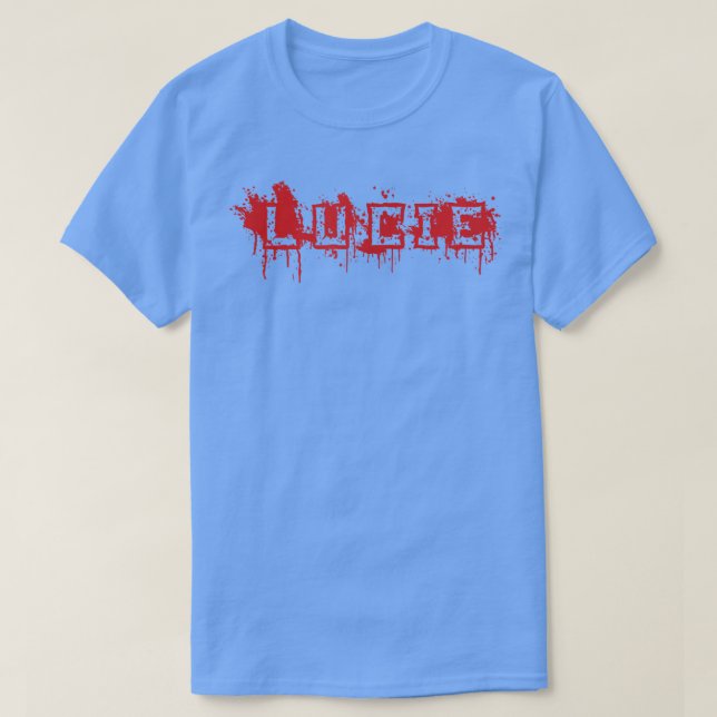 Camiseta Lucie  First Name Halloween Costume Personalized  (Frente do Design)