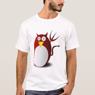 Camiseta Lúcifer do Diabo do Tux Ubuntu do Penguin Linux