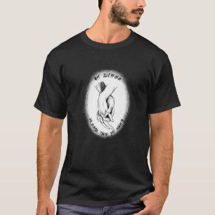 Camiseta Lúcifer Por favor, pegue minha mão 666 Oculto Bafo