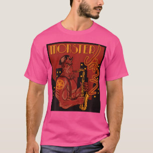 Camiseta Lúcifer Tocando O Devil-Saxofone Que É Monstro