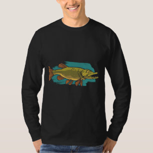Camiseta Lúcio do Norte Irritado, Pegue Peixes Predadores G