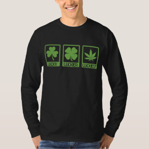 Camiseta Luckier Luckiest Weed Canabis
