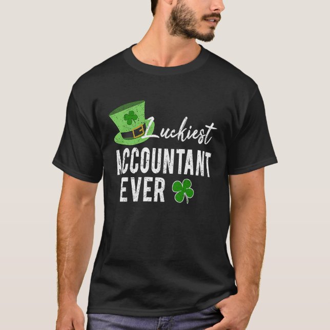 Camiseta Luckiest Accountant Ever Accounting CPA St Patrick (Frente)