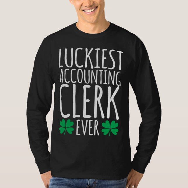 Camiseta Luckiest Accounting Clerk Accountant  St Patricks  (Frente)