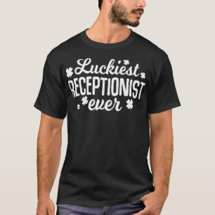 Camiseta Luckiest Receptionist Ever Irish St Patrick Day gi