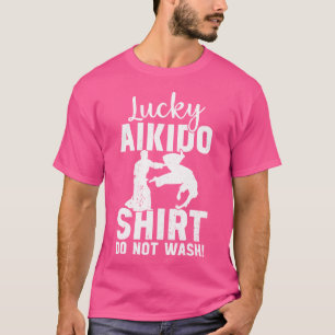 Camiseta Lucky Aikido Não Lave Ditos Engraçados Aikido