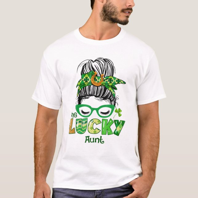 Camiseta Lucky Aunt Messy Bun St (Frente)