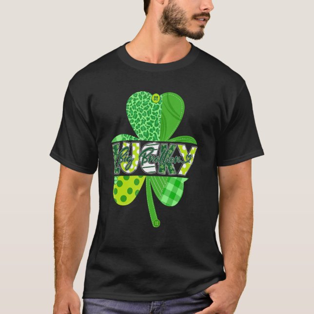 Camiseta Lucky Big Brother Dia de São Patrício irlandês Sha (Frente)