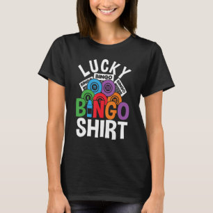 Camiseta Lucky Bingo Gambling Diversão Bingo Design