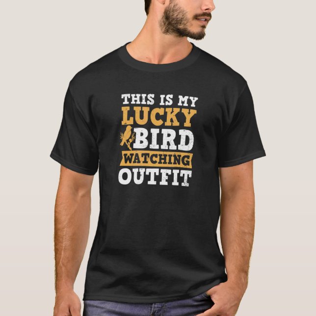 Camiseta Lucky Bird Assistindo roupas (Frente)