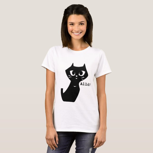Camiseta Lucky Black Cats Hello (Frente Completa)