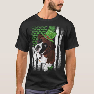 Camiseta Lucky Boxer Dog St Patrick s Day