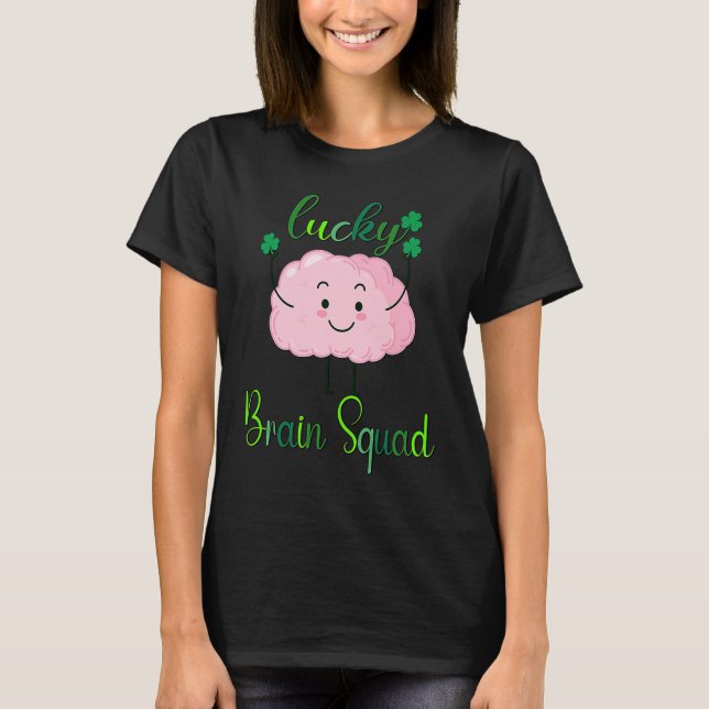 Camiseta Lucky Brain Squad Nurando Dia de São Patrício Cére (Frente)