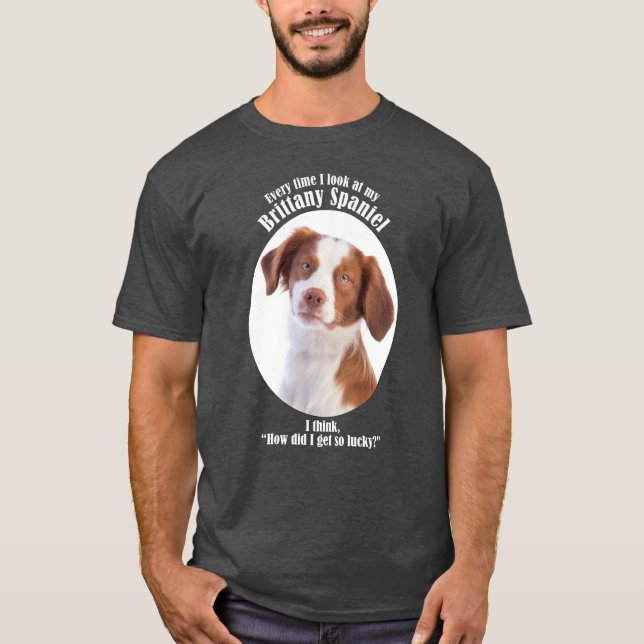 Camiseta Lucky Brittany Spaniel (Frente)