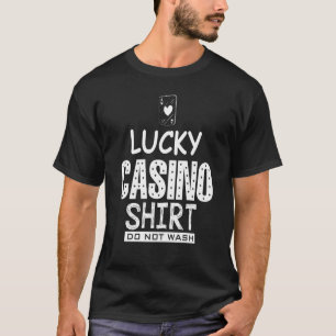 Camiseta Lucky Casino Não Lave O Jogo Do Poker Casino
