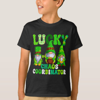 Camiseta Lucky chaos coordinator shamrock leopard gnomes