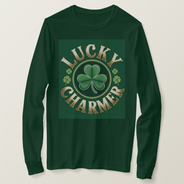 Camiseta Lucky Charmer Basic Long Sleeve T-Shirt (Frente do Design)
