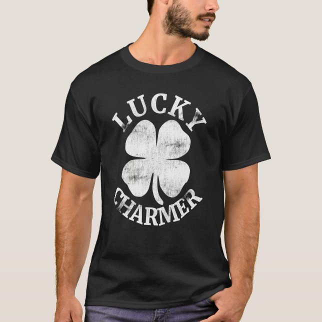 Camiseta LUCKY CHARMER St Patrick's Day Boys Kids Girl Sham (Frente)