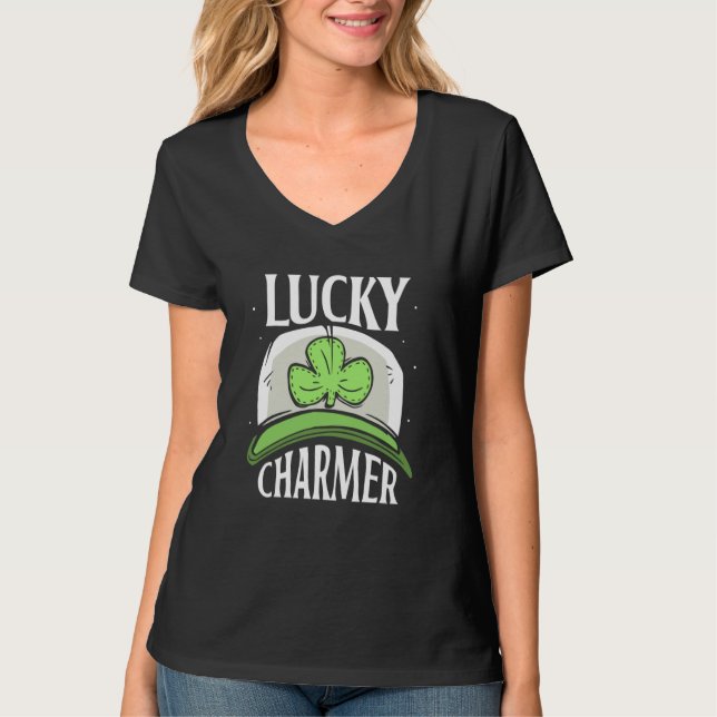 Camiseta Lucky Charmer Team St Patricks Day Irish Ireland G (Frente)