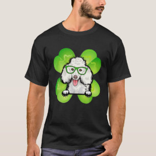 Camiseta Lucky Clover Poodle Encantado Costume de Dia de S