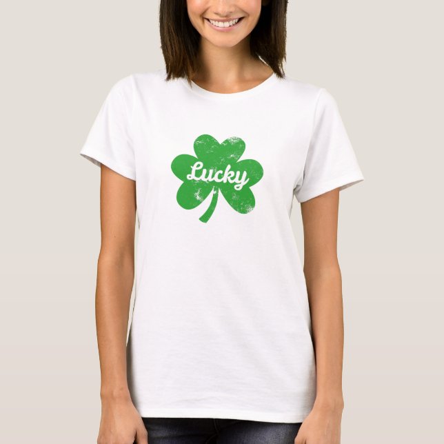 Camiseta Lucky Clover St Patrick's Day (Frente)