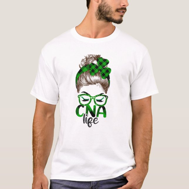 Camiseta Lucky CNA Dia de São Patrício Roupa irlandês Shamr (Frente)