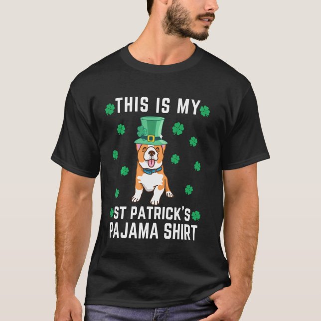 Camiseta Lucky Corgi Dog Dia de São Patrício Shamrock Irlan (Frente)