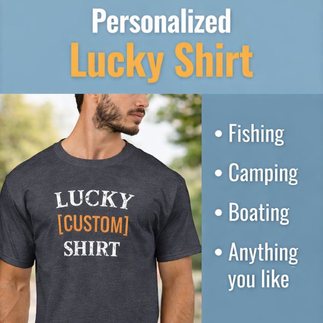 Camiseta Lucky Custom Name Shirt Personalized (Criador carregado)