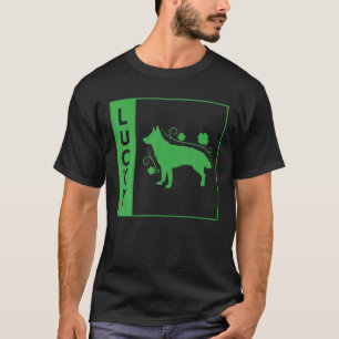 Camiseta Lucky Dog Leprechaun Irish Clover Dia de São Patrí