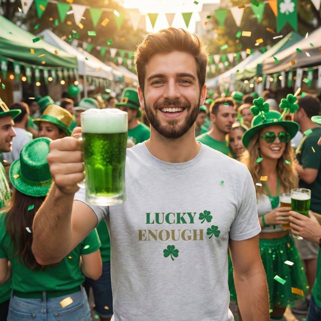 Camiseta Lucky Enough Shamrock St. Patrick's Day (Criador carregado)