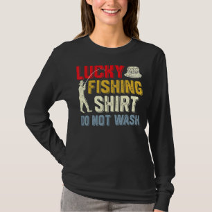 Camiseta Lucky Fisheries Tee Engraçado Pesca Dizendo Homens