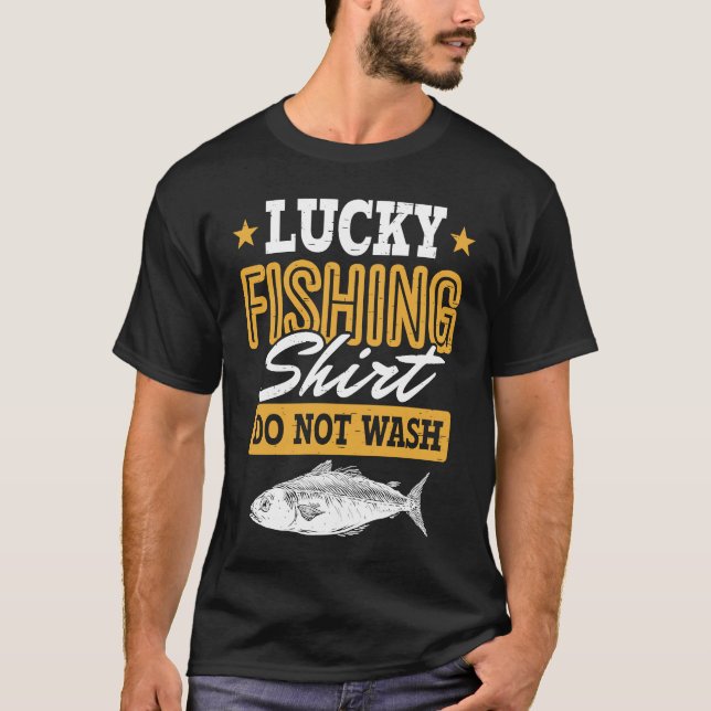 Camiseta Lucky Fishing  for Fish Hunter and Fisherman  13 (Frente)