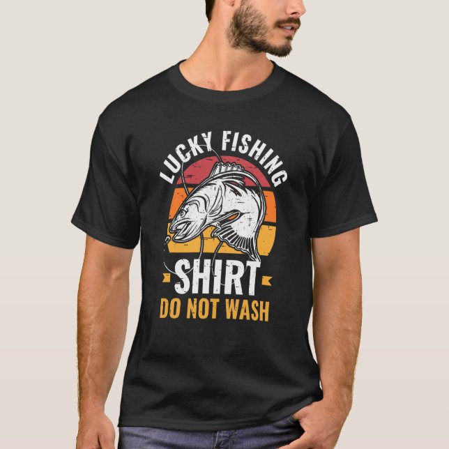 Camiseta Lucky Fishing for Fish Hunter and Fisherman  20 (Frente)
