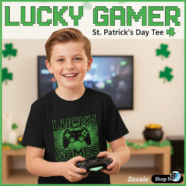 Camiseta Lucky Gamer St. Patrick's Day Video Game Controlle