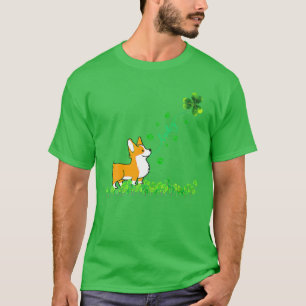 Camiseta Lucky Green Corgi Dog Para Rua De Cão