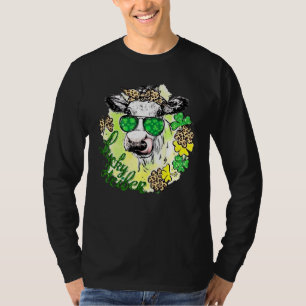 Camiseta Lucky Heifer Rua Patrick S Day Cow Clover Sunglass