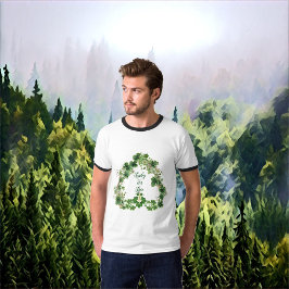 Camiseta Lucky in Love Green Shamrock Heart Saint Patricks