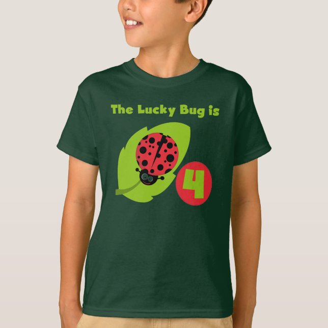 Camiseta Lucky Inseto 4º t-shirts e presentes (Frente)