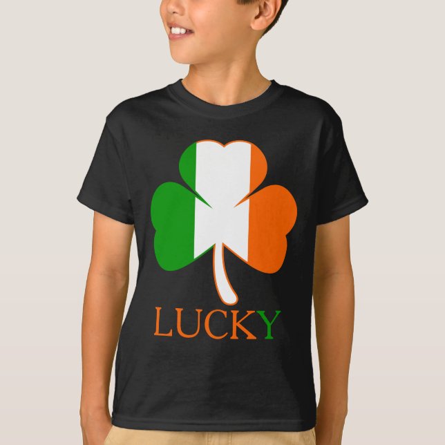 Camiseta Lucky Ireland Flag Colors Rua. (Frente)