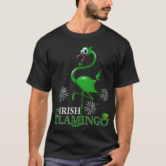 Camiseta Lucky Irish Flamingo Green Saint Patrick Day 2023