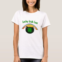 Camiseta Lucky Irish Lass Dia de São Patrício