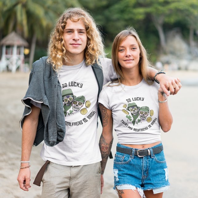Camiseta Lucky Irish Love Gift for Namorado Sugar Skult (Criador carregado)
