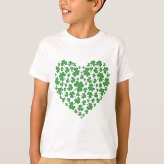 Camiseta Lucky Irish Shamrock Heart