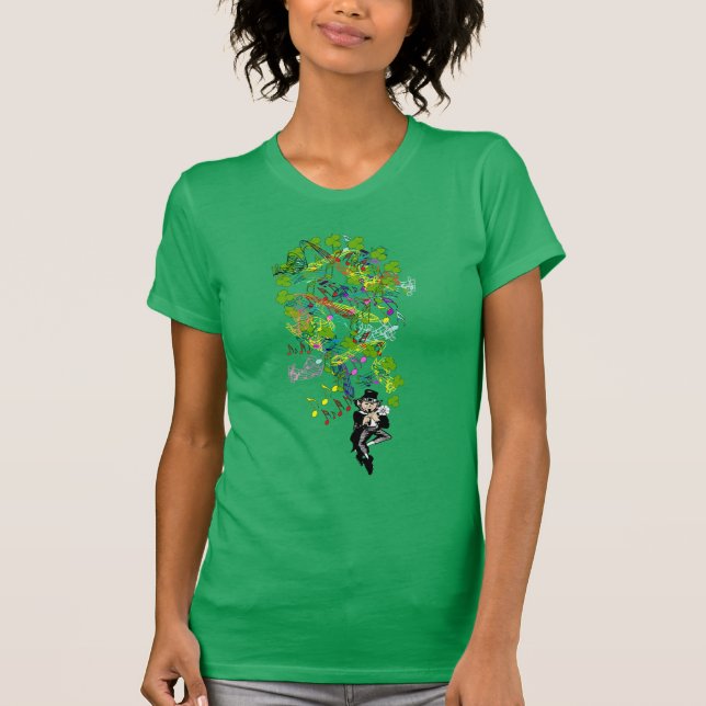 Camiseta Lucky Leprechaun Com Shamrocks (Frente)