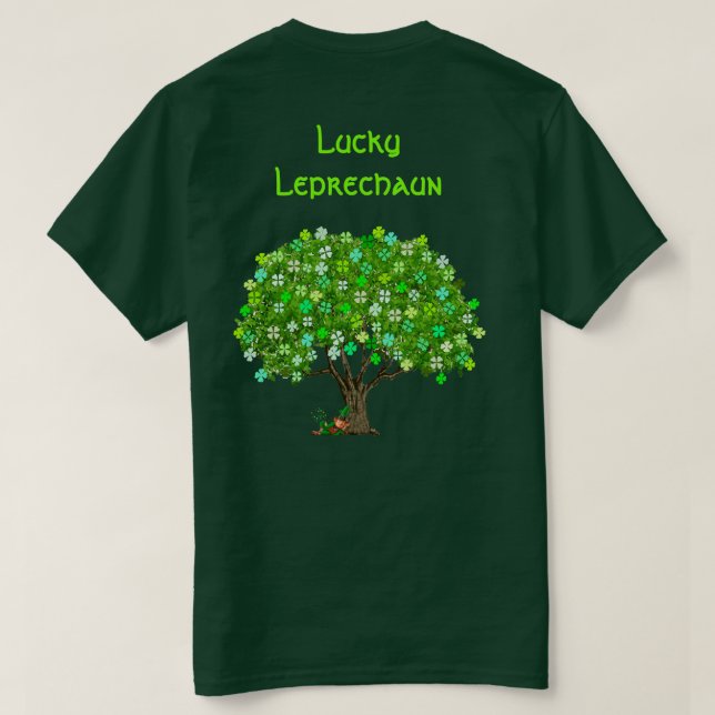 Camiseta Lucky Leprechaun T-Shirt (Verso do Design)