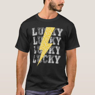 Camiseta Lucky Lightning Bolt St Patrick's Day C Horseshoe