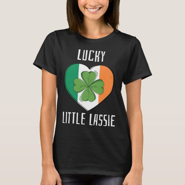 Camiseta Lucky Little Lassie Teacher St Patrick's Day Party (Frente)