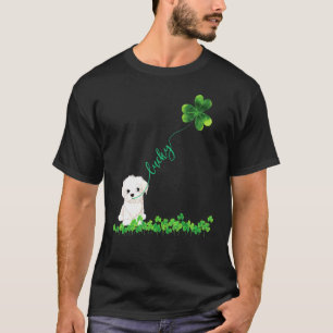 Camiseta Lucky Maltês Rua De Shamrock Patrick Day T Para Wo